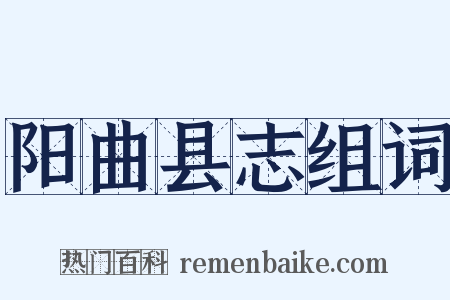 阳曲县志组词是什么意思的图片